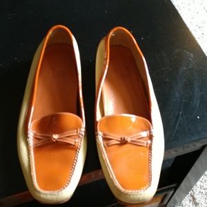 Cole Haan yellow and orange driving mocs